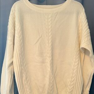 Cyrus Cream Cable Knit Sweater